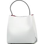 Dámské Kožené kabelky v bílé barvě v minimalistickém stylu z kůže 