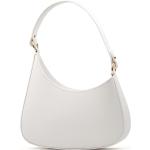 Kožené kabelky v bílé barvě v minimalistickém stylu z hladké kůže 