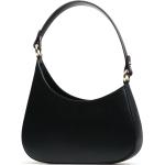 Kožené kabelky v černé barvě v minimalistickém stylu z hladké kůže 