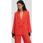 Nová kolekce: Dámská  Jarní a podzimní móda Karl Lagerfeld v červené barvě v elegantním stylu ze saténu ve velikosti XL 