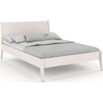 Dvoulůžkové postele v bílé barvě romantické z buku ve slevě 