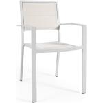 Zahradní židle v bílé barvě z hliníku stohovatelné 
