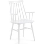 Jídelní židle v bílé barvě v retro stylu ze dřeva 