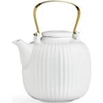 Čajové konvice v bílé barvě v minimalistickém stylu z porcelánu 