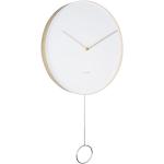 Nástěnné hodiny Karlsson v bílé barvě ve slevě 