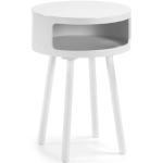 Odkládací stolky v bílé barvě s úložným prostorem 