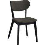 Jídelní židle v černé barvě v moderním stylu z dubu čalouněné ve slevě 