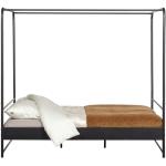 Dvoulůžkové postele vtwonen v černé barvě v industriálním stylu z kovu 