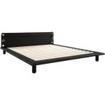Dvoulůžkové postele Karup v černé barvě v minimalistickém stylu z masivu ve slevě 