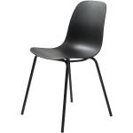 Jídelní židle v černé barvě v elegantním stylu stohovatelné 