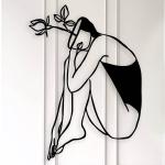 Dekorace na zeď Kate Louise v černé barvě v elegantním stylu z kovu 