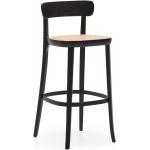 Barové židle v černé barvě z jasanu 2 ks v balení 