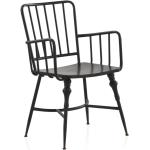 Jídelní židle Geese v černé barvě v industriálním stylu 