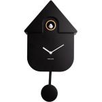 Bonami Černé nástěnné kyvadlové hodiny Karlsson Modern Cuckoo, 21,5 x 41,5 cm