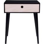 Bonami Černý dřevěný odkládací stolek s černým rámem House Nordic Parma
