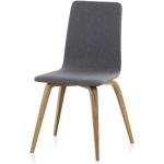 Jídelní židle Geese v industriálním stylu ze dřeva čalouněné 