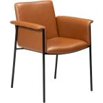 Jídelní židle DAN-FORM Denmark v hnědé barvě v industriálním stylu z koženky ve slevě 