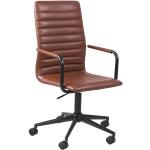 Kancelářské židle Actona Company v hnědé barvě v elegantním stylu z koženky 