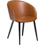 Jídelní židle DAN-FORM Denmark v hnědé barvě z koženky ve slevě 