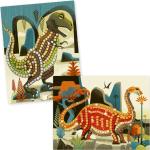 Kreativní sady Djeco vícebarevné ze dřeva s tématem dinosauři 