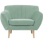 Retro křesla Mazzini Sofas v zelené barvě v minimalistickém stylu ze sametu s nohami ve slevě 