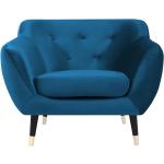 Retro křesla Mazzini Sofas v modré barvě v retro stylu s nohami ve slevě 