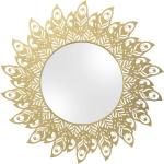 Zrcadla na zeď ve zlaté barvě v elegantním stylu s rámem 