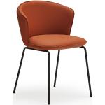Jídelní židle v oranžové barvě v moderním stylu 2 ks v balení 
