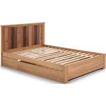 Dvoulůžkové postele Marckeric v moderním stylu z borovice se zásuvkami 