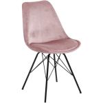 Jídelní židle Actona Company v růžové barvě ve skandinávském stylu ze sametu 