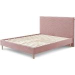 Dvoulůžkové postele v růžové barvě v elegantním stylu z buku 