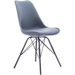 Designové židle House Nordic v šedé barvě v elegantním stylu z koženky 2 ks v balení ve slevě 