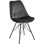 Jídelní židle Actona Company v šedé barvě ve skandinávském stylu ze sametu 