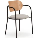Jídelní židle v šedé barvě v retro stylu ze dřeva 