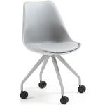 Kancelářské židle v šedé barvě z koženky 