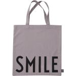 Bonami Šedá plátěná taška Design Letters Smile