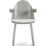 Jídelní židle v šedé barvě v moderním stylu s loketní opěrkou 