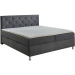 Box spring postele v tmavě šedivé barvě v elegantním stylu ve slevě 