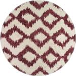 Bonami Vínovo-bílý pratelný kulatý koberec ø 100 c