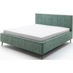 Dvoulůžkové postele v zelené barvě s úložným prostorem ve slevě 