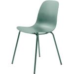 Jídelní židle v zelené barvě v elegantním stylu stohovatelné 