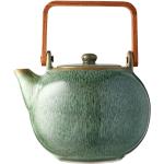 Čajové konvice v zelené barvě v elegantním stylu z kameniny 