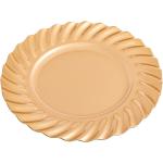 Servírovací a klubové talíře ve zlaté barvě s průměrem 33 cm 