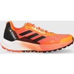 Pánské Běžecké boty adidas Terrex Agravic Flow v oranžové barvě ze síťoviny ve velikosti 46 ultralehké 