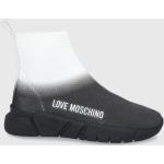 Dámské Designer Tenisky na platformě Moschino Love Moschino v černé barvě z kůže ve velikosti 40 ve slevě 