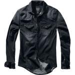 Pánské Džínové košile Brandit v černé barvě ve streetwear stylu plus size 