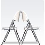 Židle v bílé barvě v elegantním stylu z plastu skládací 2 ks v balení 