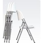 Zahradní židle v bílé barvě z polyetylénu skládací 4 ks v balení 