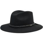Dámské Fedora klobouky Brixton v černé barvě v kovbojském stylu ve velikosti M ve slevě 