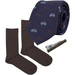 Pánské Spony na kravatu v tmavě hnědé barvě z bavlny ve velikosti 46 